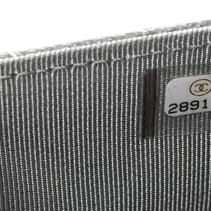 Chanel Caviar Quilted Classic Strap Pouch Grey 9 of 9