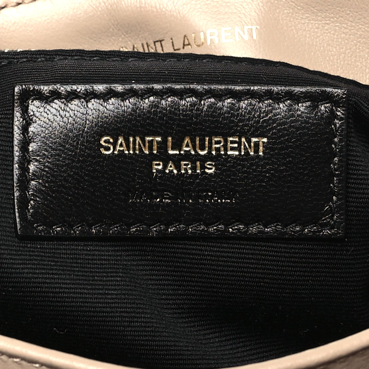 Saint Laurent Calfskin Y Quilted Monogram Toy Loulou Crossbody Bag Dark Beige 6 of 10