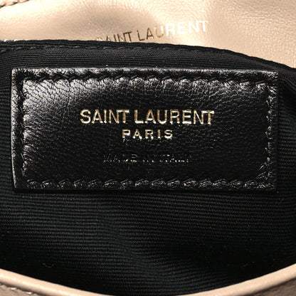 Saint Laurent Calfskin Y Quilted Monogram Toy Loulou Crossbody Bag Dark Beige 6 of 10