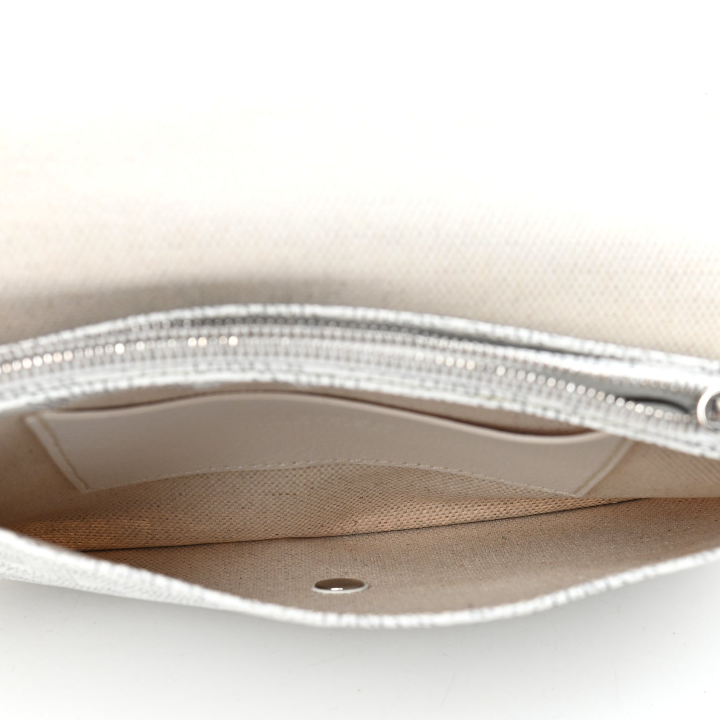 Goyardine Plumet Wallet Clutch White