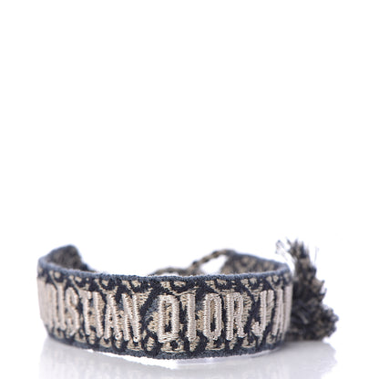 Christian Dior Woven Cotton J'Adior Friendship Bracelet Set Navy 4 of 5