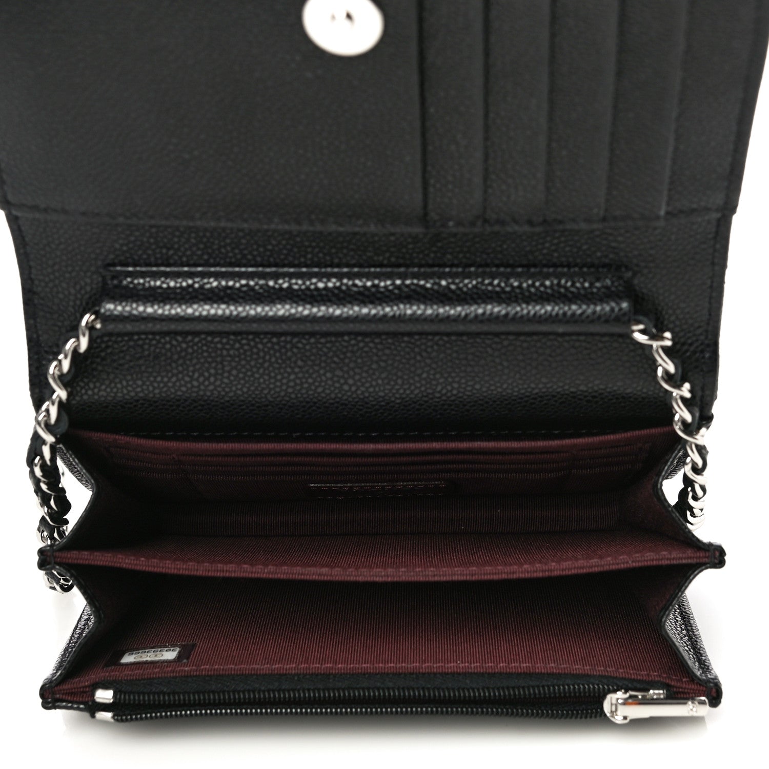 Chanel Caviar Quilted Mini Wallet On Chain WOC Black 5 of 11