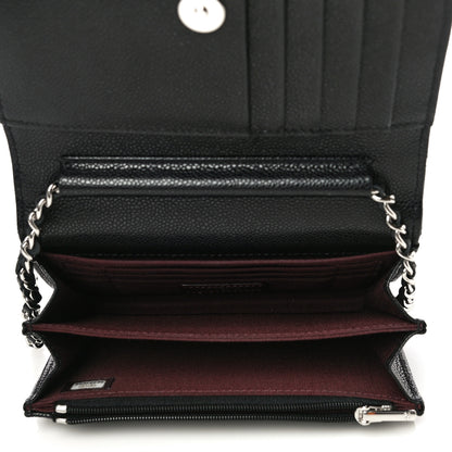 Chanel Caviar Quilted Mini Wallet On Chain WOC Black 5 of 11