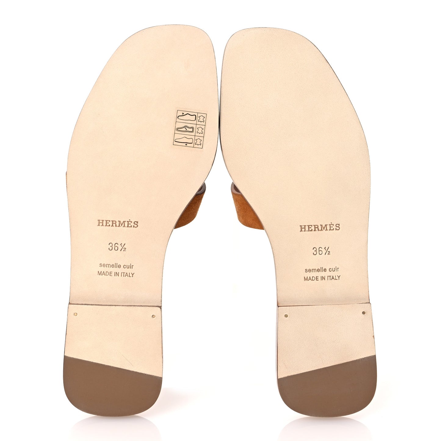 Suede Goatskin Oran Sandals 36.5 Naturel