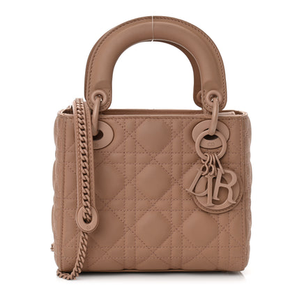Christian Dior Ultra Matte Calfskin Cannage Mini Lady Dior Light Beige 1 of 10