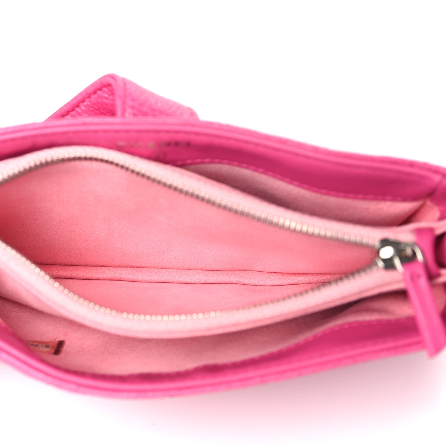 Caviar Quilted Mini Phone Holder Clutch Pink