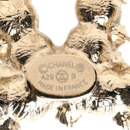 Chanel Pearl Crystal CC Earrings Gold 3 of 5