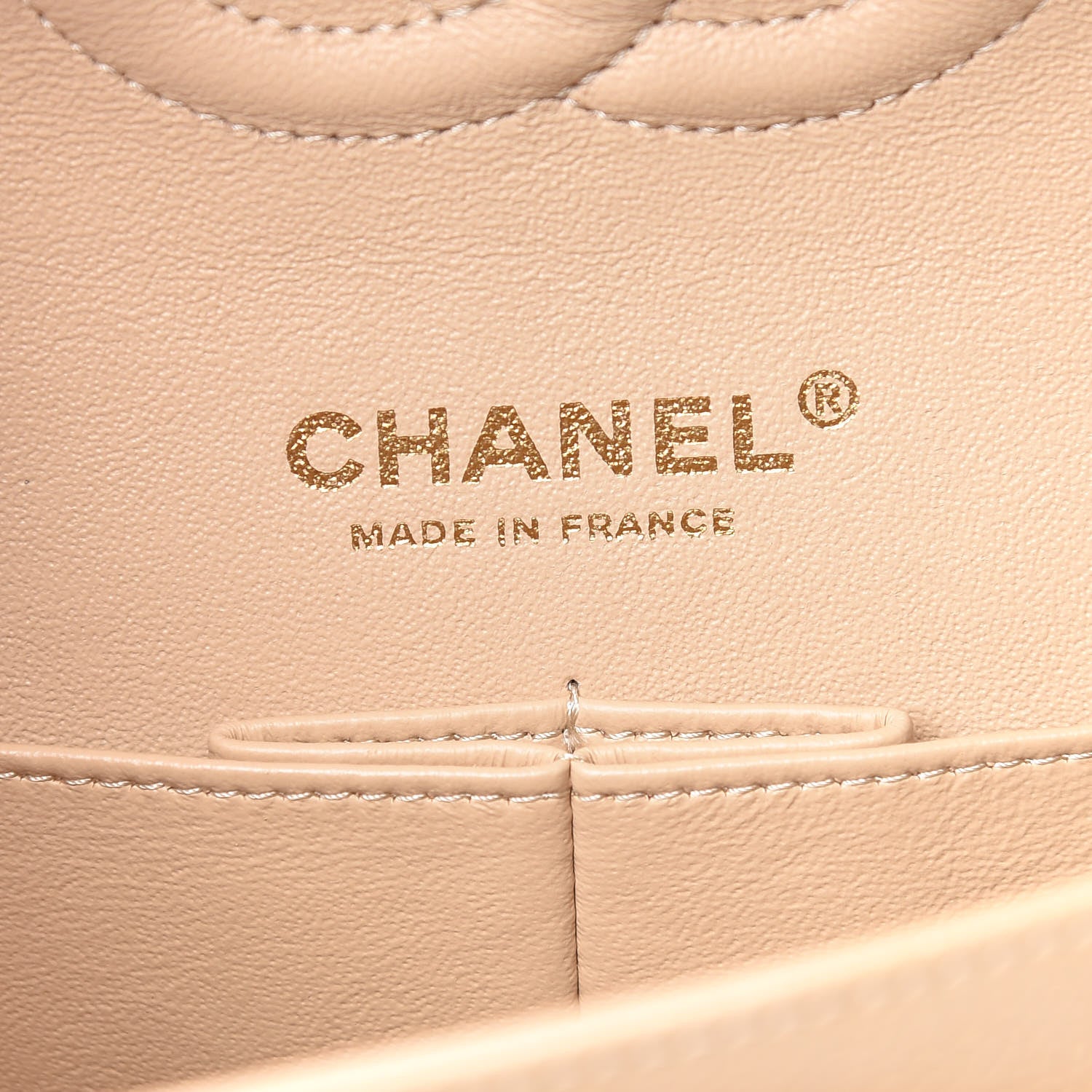 Chanel Caviar Quilted Medium Double Flap Beige Clair 6 of 9
