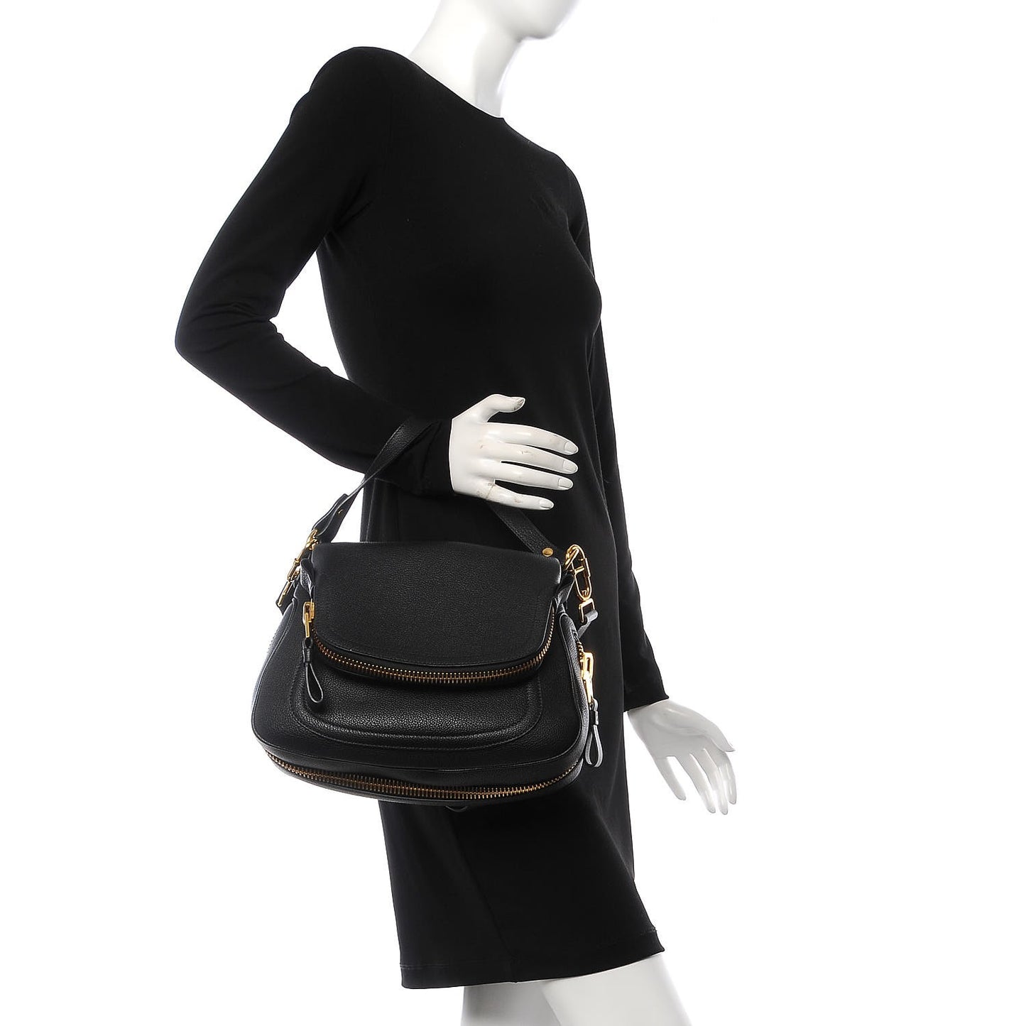 Pebbled Calfskin Medium Jennifer Black