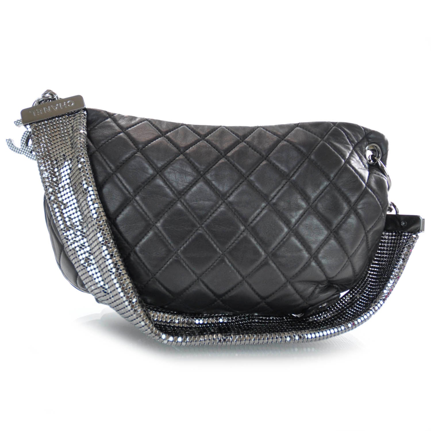 Chanel Lambskin Small Chain Mail Hobo Black 1 of 7