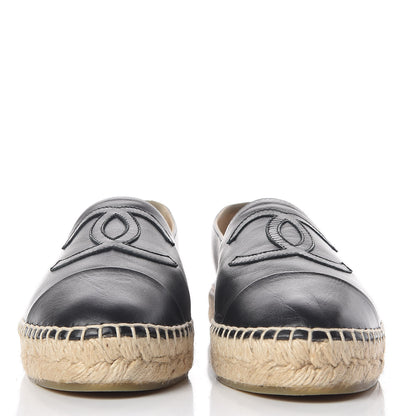 Chanel Lambskin CC Espadrilles 38 Black 2 of 9