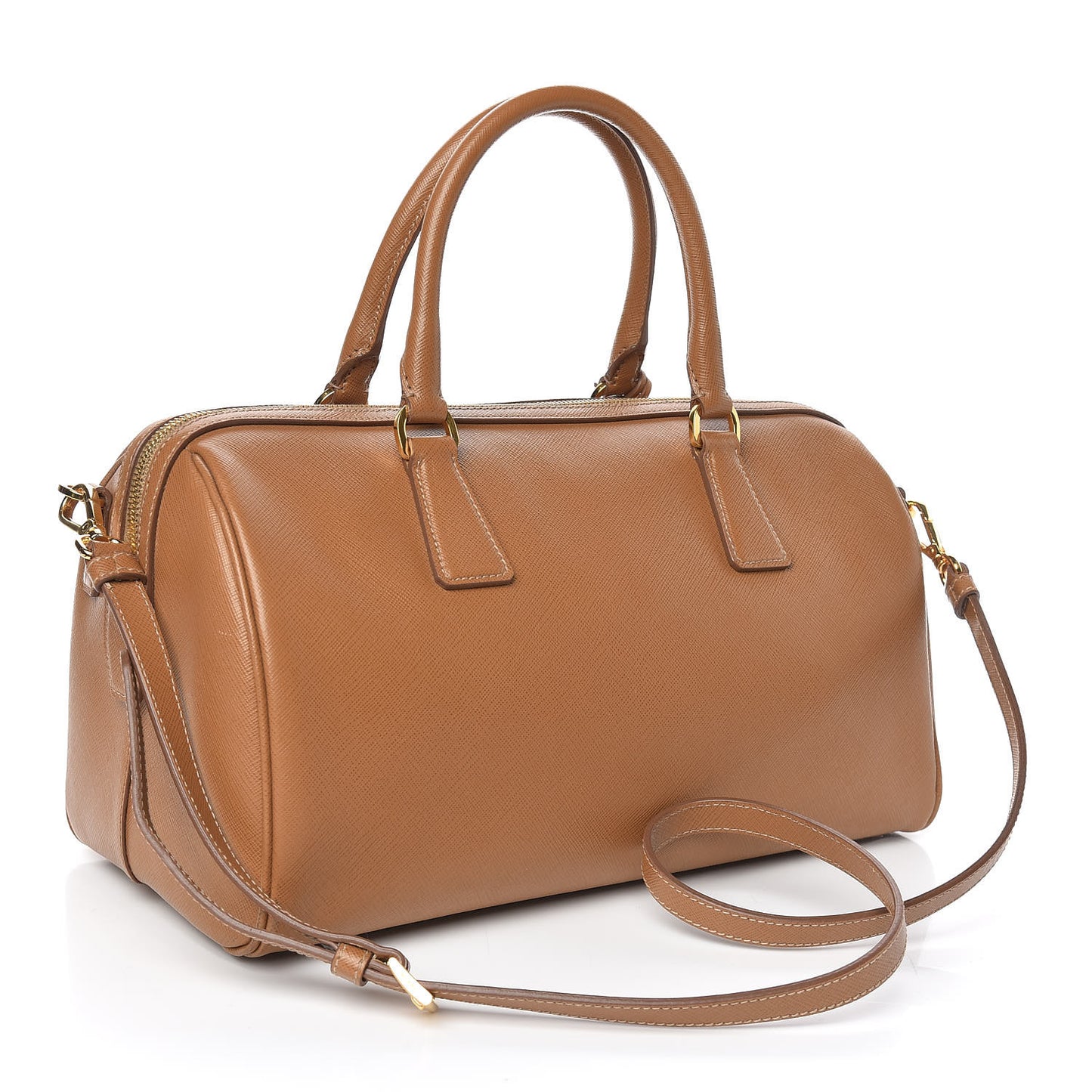 Saffiano Lux Bowler Caramel