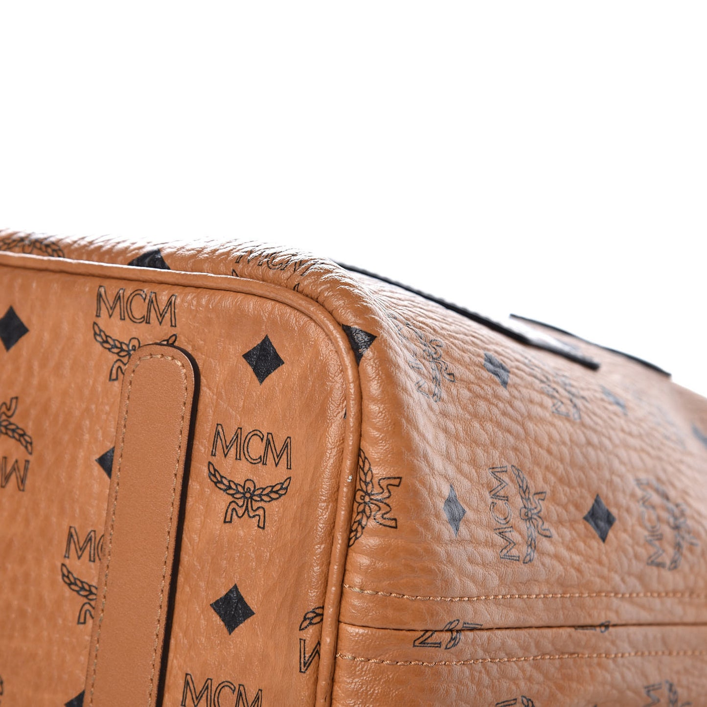 Visetos Medium Anya Essential Victory Patch Shopper Tote Cognac