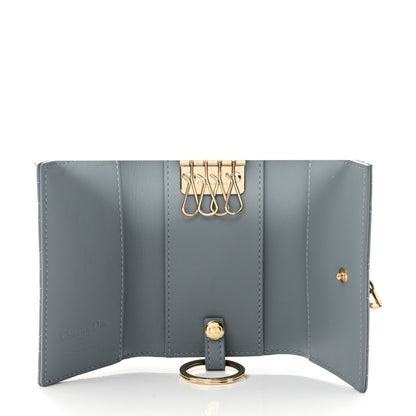 Christian Dior Lambskin Cannage Miss Dior 4 Key Holder Wallet Cloud Blue 5 of 7