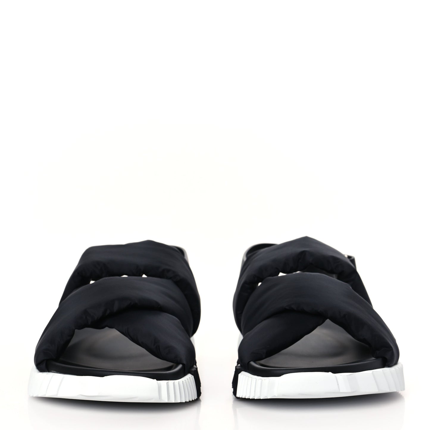 Parachute Fabric Calfskin Womens Electric Sandals 39 Black