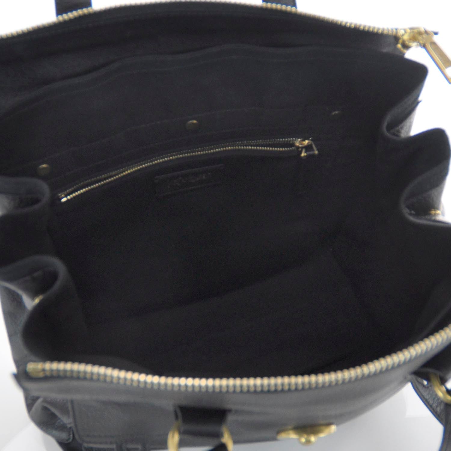 Saint Laurent Leather Muse Two Zip Top Cabas Black 5 of 8