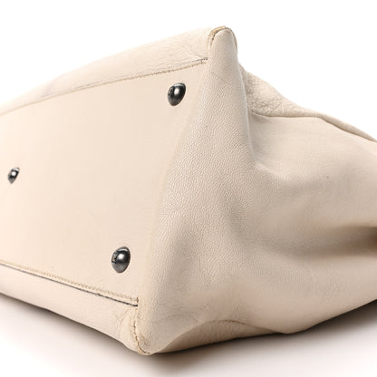 Fendi Goatskin Elaphe Large Peekaboo Iconic Satchel Latte Natural 10 of 10