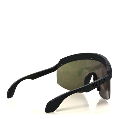 Gucci Guccissima Acetate Mask-Frame Sunglasses GG1477S Black 4 of 8