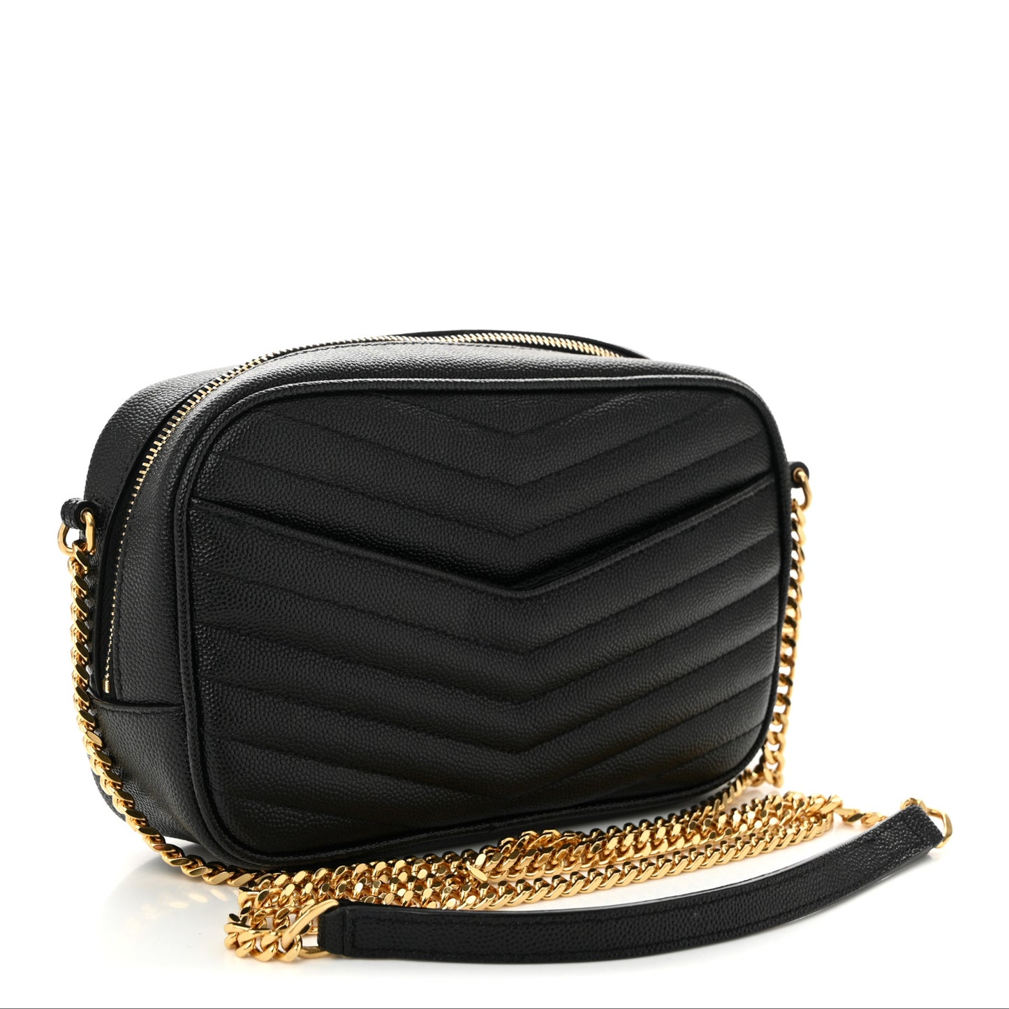Grain De Poudre Matelasse Monogram Mini Lou Camera Bag Black