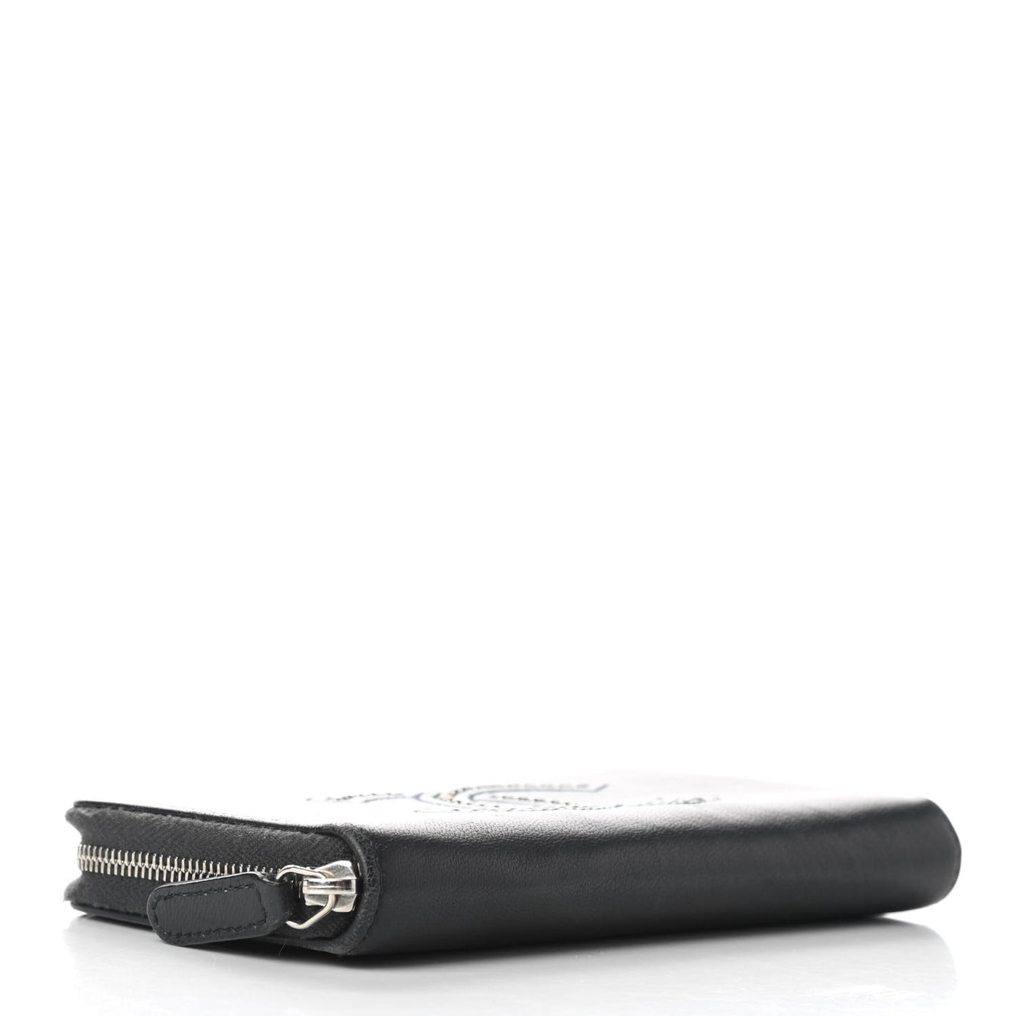 Lambskin Studded Small Timeless CC Zip Around Wallet Black