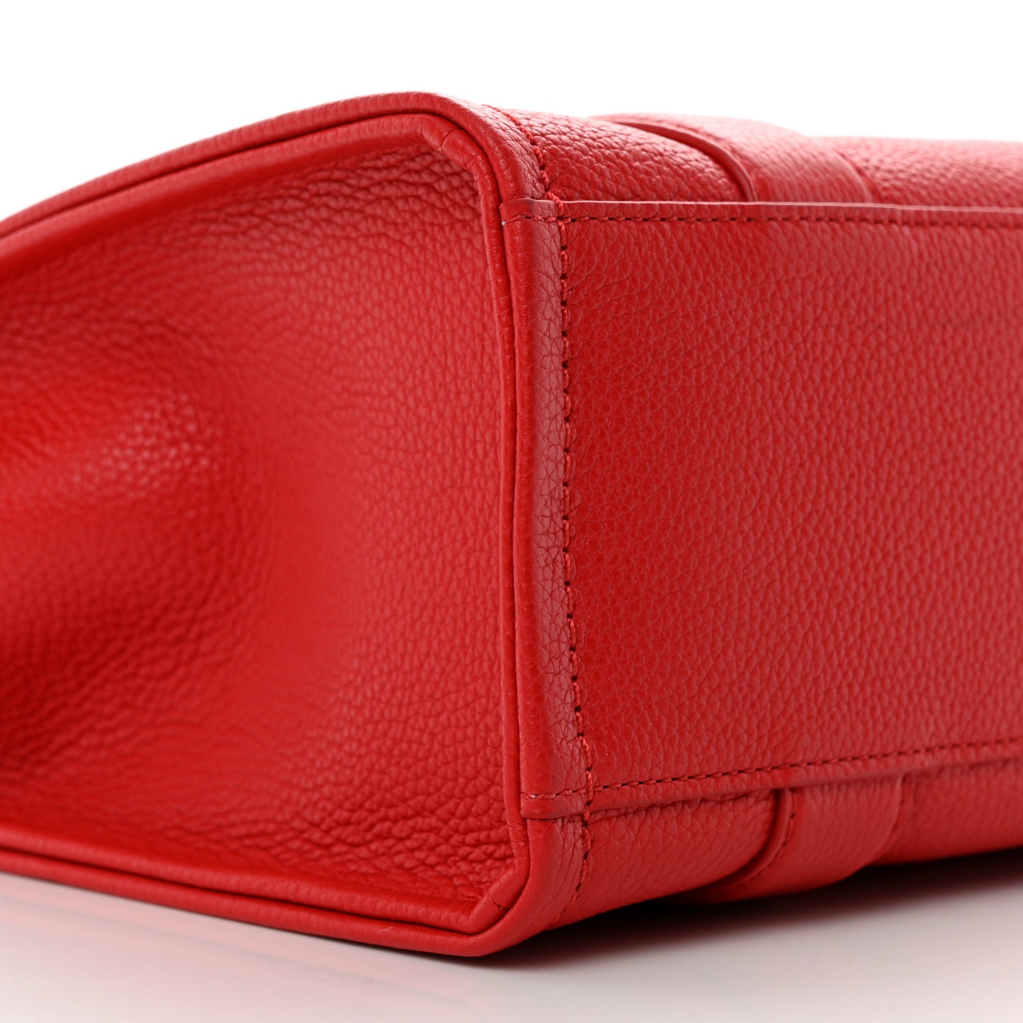 Grained Calfskin Small The Tote Bag Red