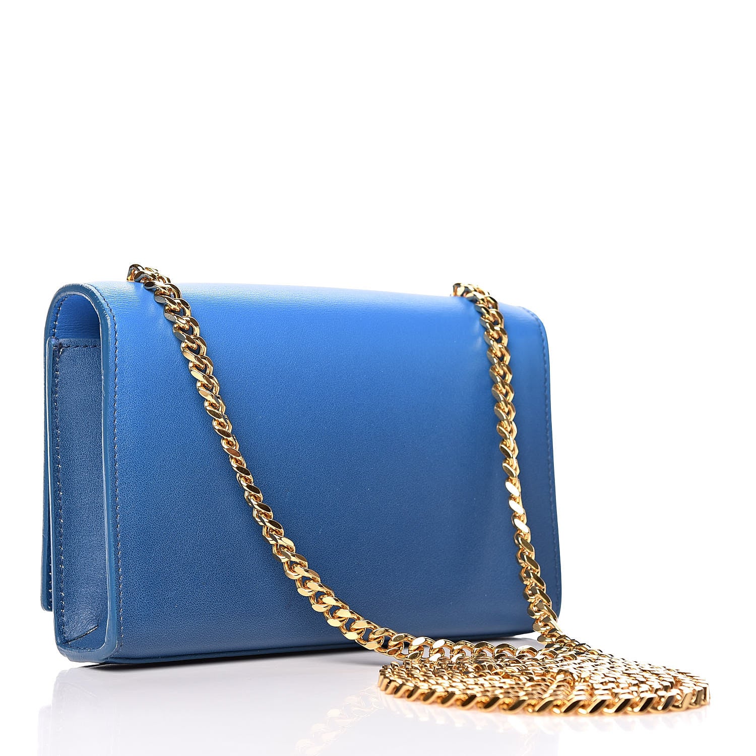 Saint Laurent Calfskin Degrade Small Kate Monogram Satchel Green Blue 3 of 11