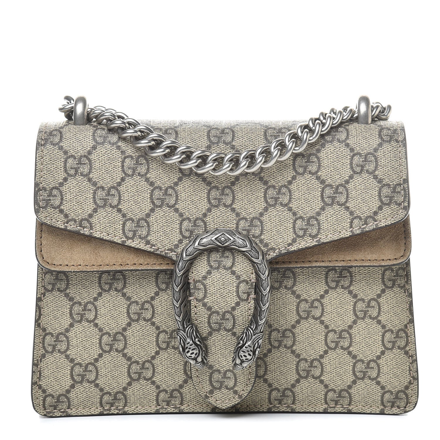 Gucci GG Supreme Monogram Mini Dionysus Shoulder Bag Taupe 1 of 13