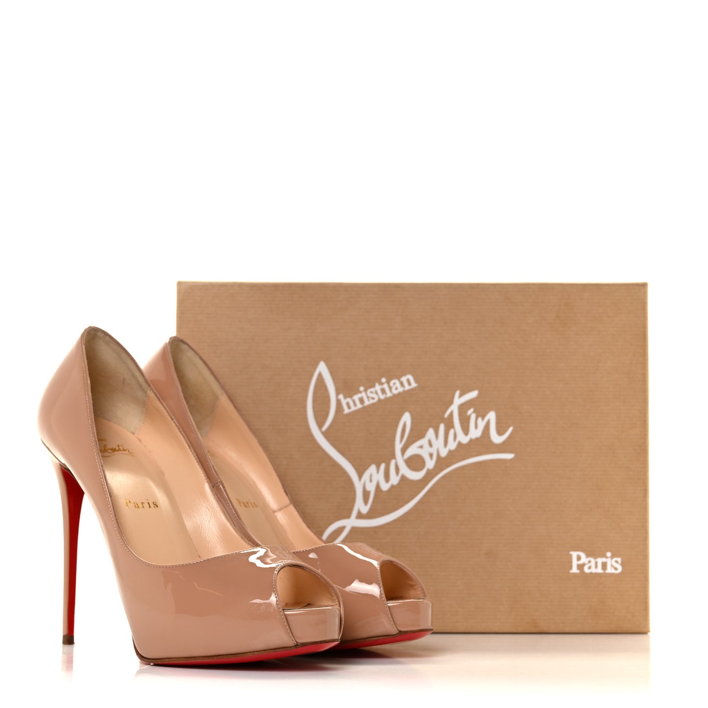 Patent New Very Prive 120 Pumps 38.5 Nude