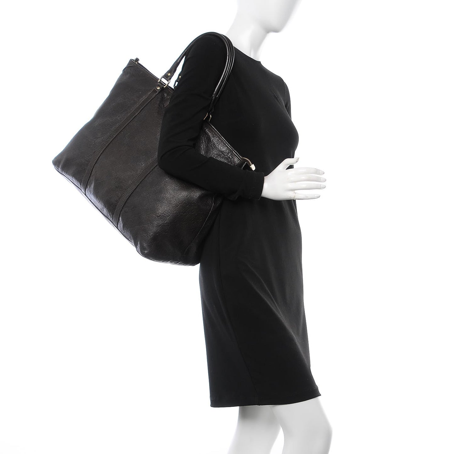 Guccissima Medium Joy Tote Bag Dark Brown