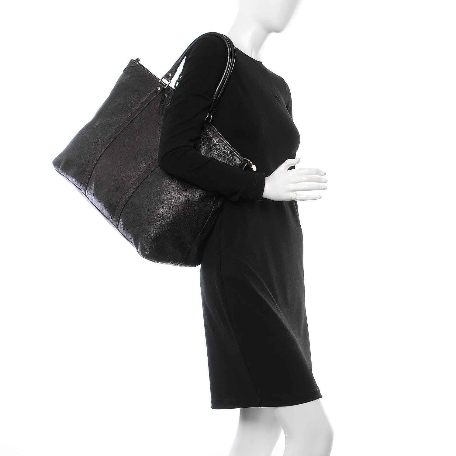 Gucci Guccissima Medium Joy Tote Bag Dark Brown 2 of 12