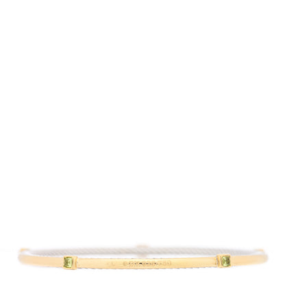 David Yurman Sterling Silver 18K Yellow Gold Peridot Confetti Bangle Bracelet 2 of 3