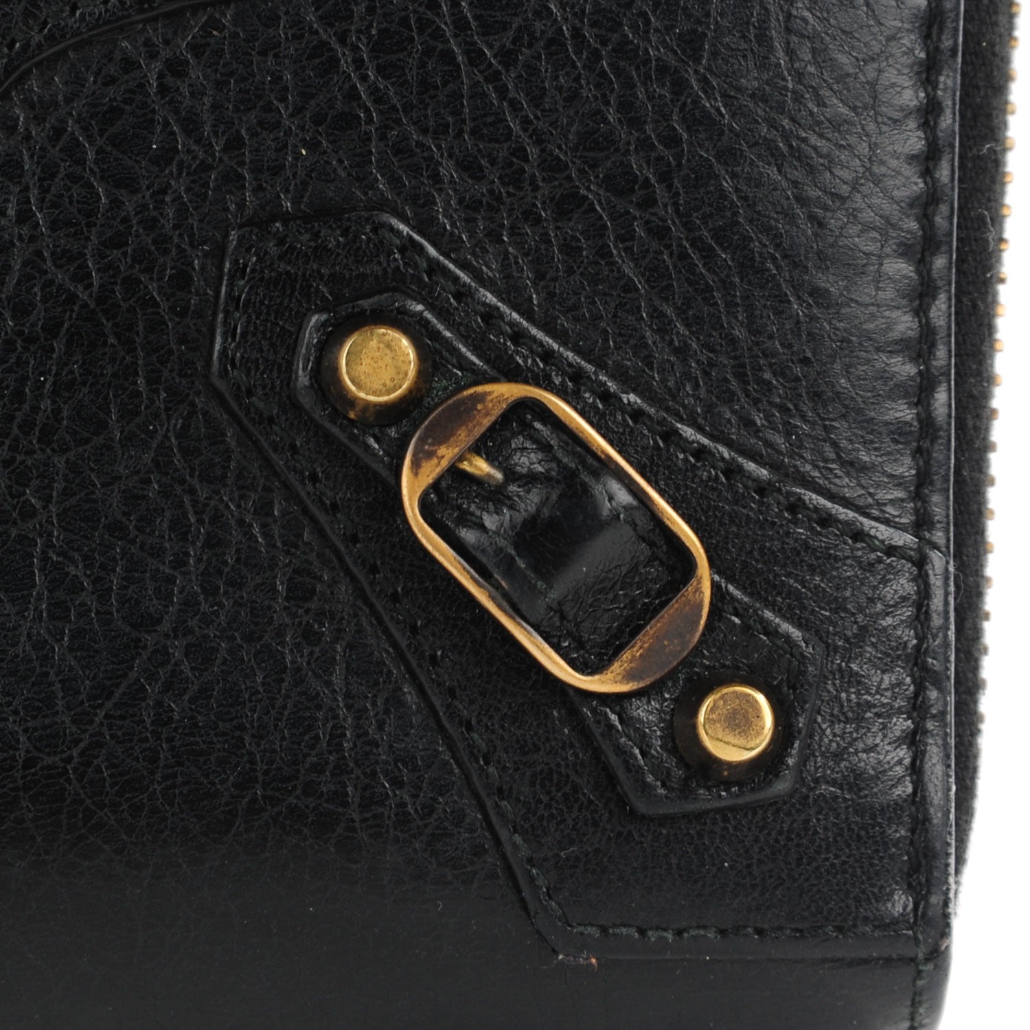 Balenciaga Agneau Classic Hardware Continental Zip Around Wallet Black 8 of 10
