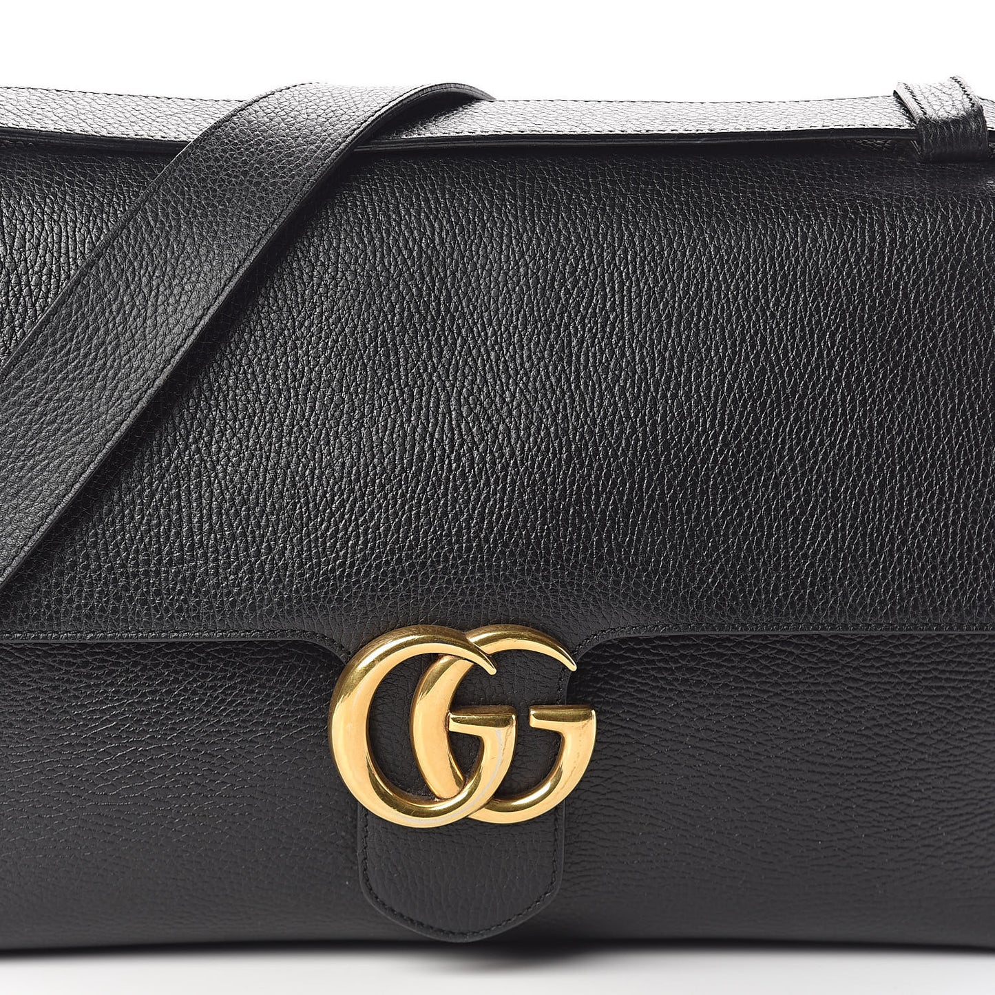 Calfskin GG Marmont Messenger Bag Black