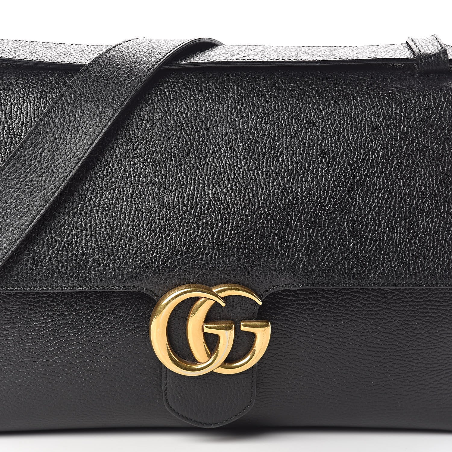 Gucci Calfskin GG Marmont Messenger Bag Black 8 of 17