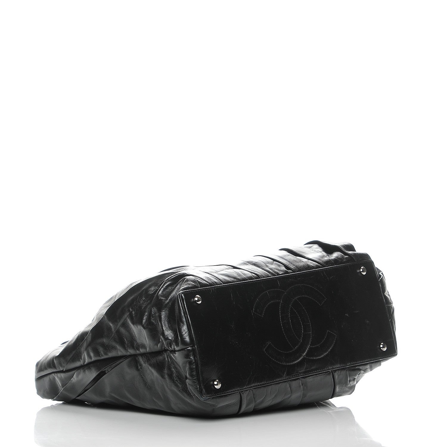 Chanel Glazed Calfskin Large Twisted Tote Black 4 of 10