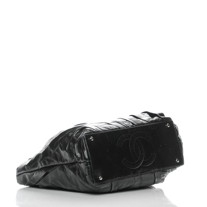 Chanel Glazed Calfskin Large Twisted Tote Black 4 of 10