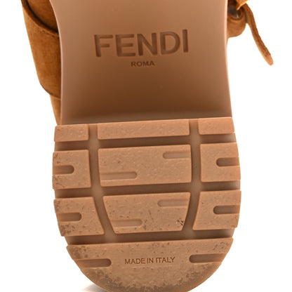 Fendi Suede Shearling Clogs 39 Caramello Latte 8 of 10