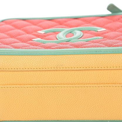 Chanel Caviar Quilted Medium CC Filigree Vanity Case Multicolor 10 of 12