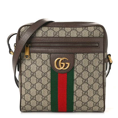 Gucci GG Supreme Monogram Web Small Ophidia Messenger Bag Brown 1 of 10