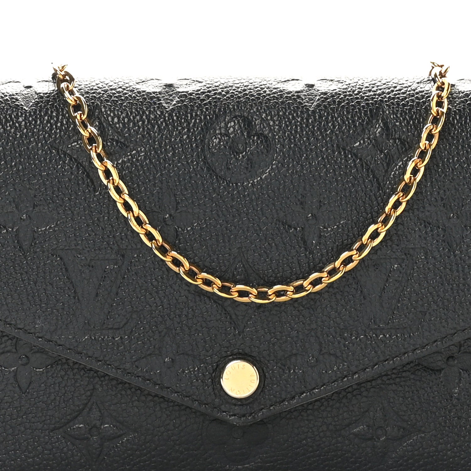 Louis Vuitton Empreinte Pochette Felicie Chain Wallet Black 7 of 9