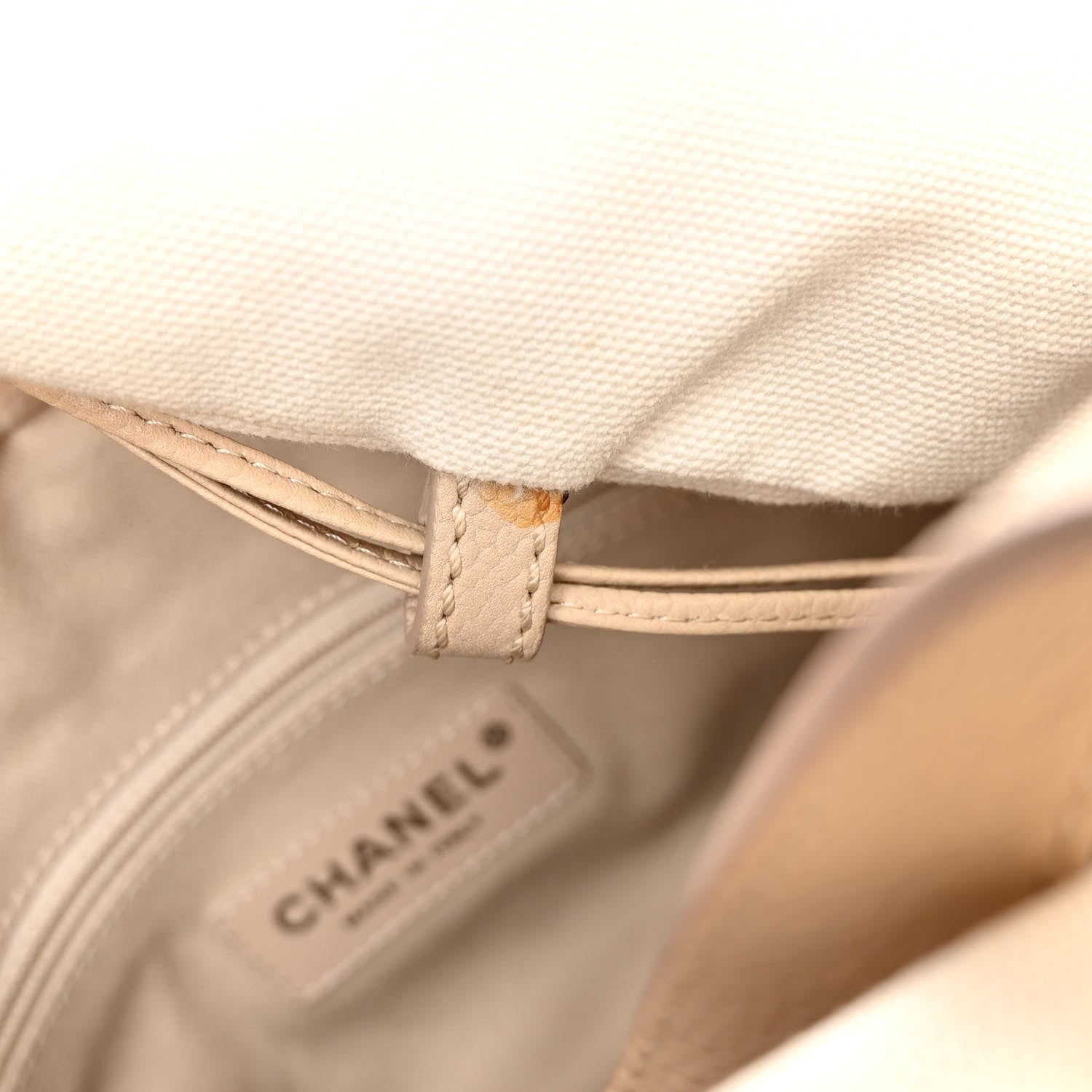 Chanel Woven Straw Caviar Large Tote Beige 12 of 13