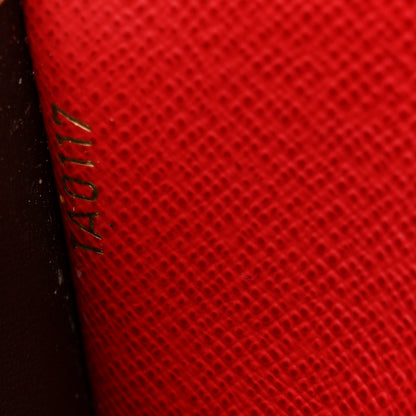 Louis Vuitton Damier Ebene Emilie Wallet Red 7 of 7