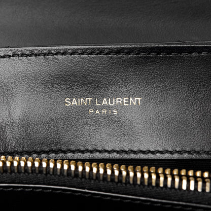 Saint Laurent Calfskin Y Quilted Monogram Small Loulou Chain Satchel Black 6 of 11