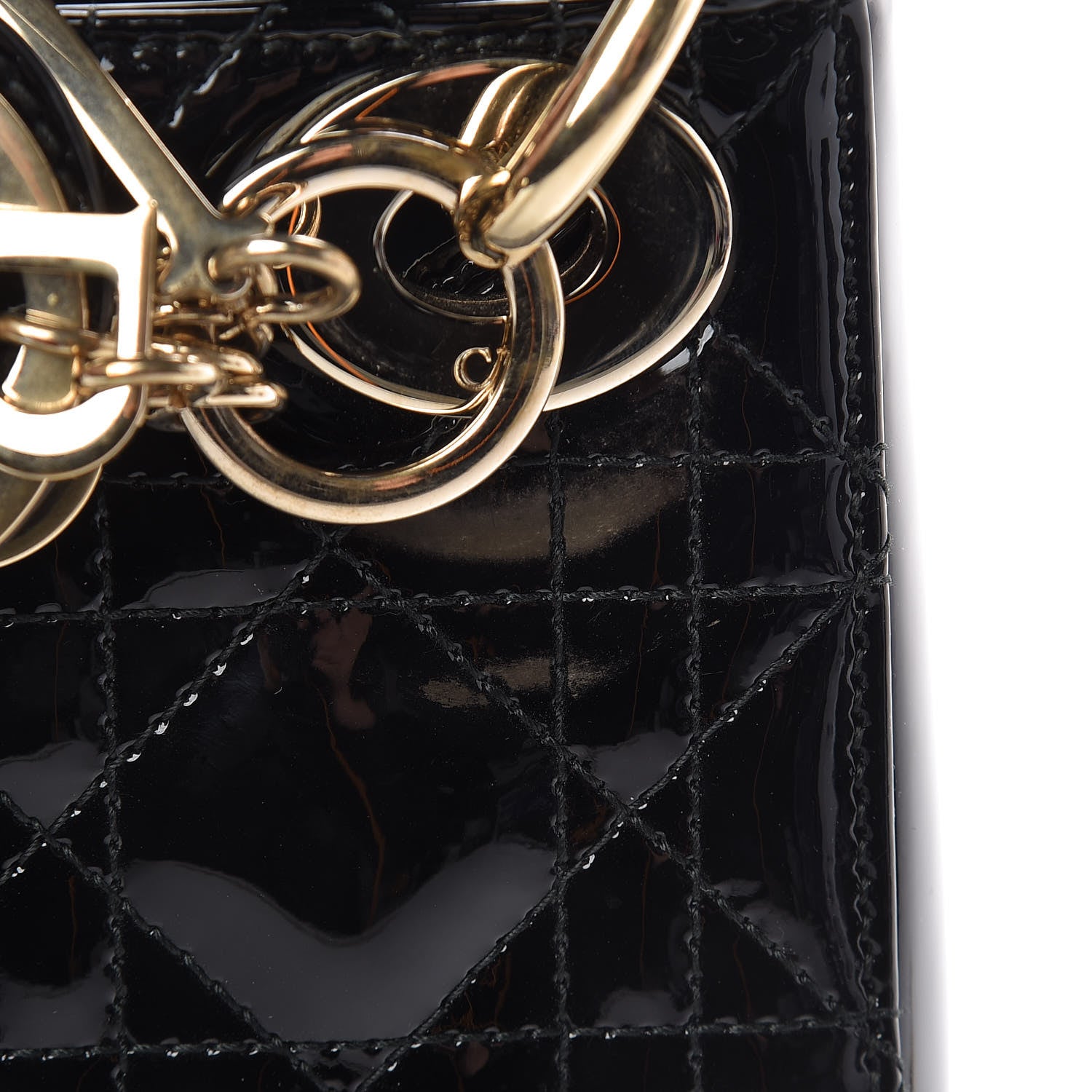 Christian Dior Patent Cannage Mini Lady Dior Black 5 of 16