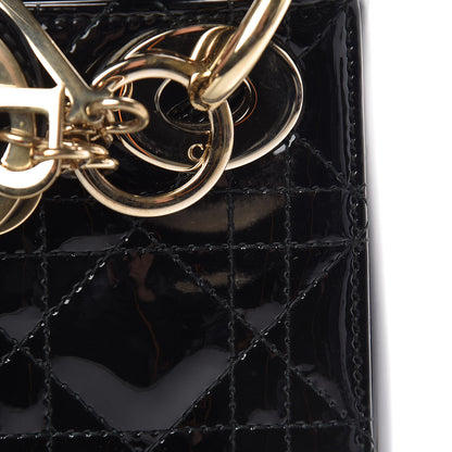 Christian Dior Patent Cannage Mini Lady Dior Black 5 of 16