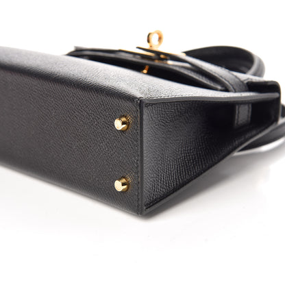 Hermes Epsom Mini Kelly Sellier 20 Black 8 of 33