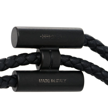 Hermes Swift Double Wrap Cord Tournis Tresse Bracelet T4 Black 4 of 5