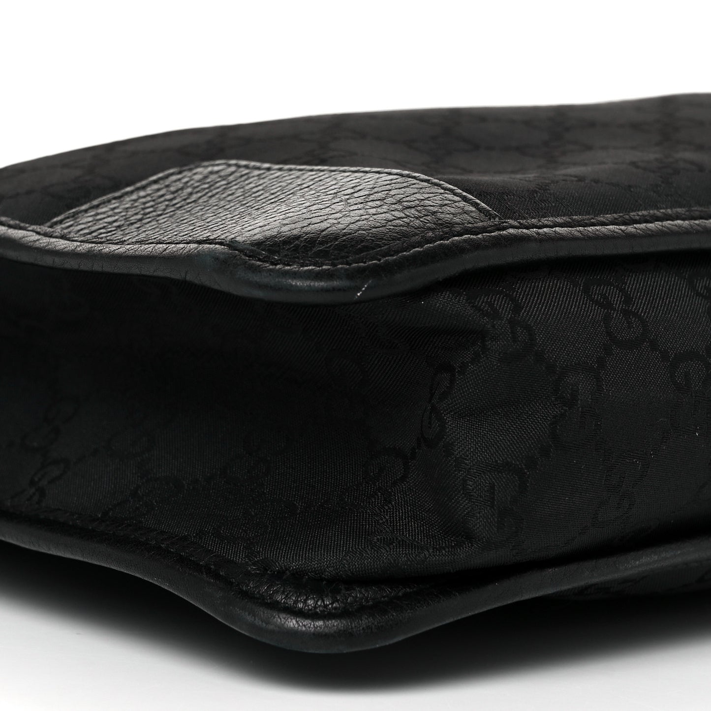 Nylon Monogram Shoulder Bag Black