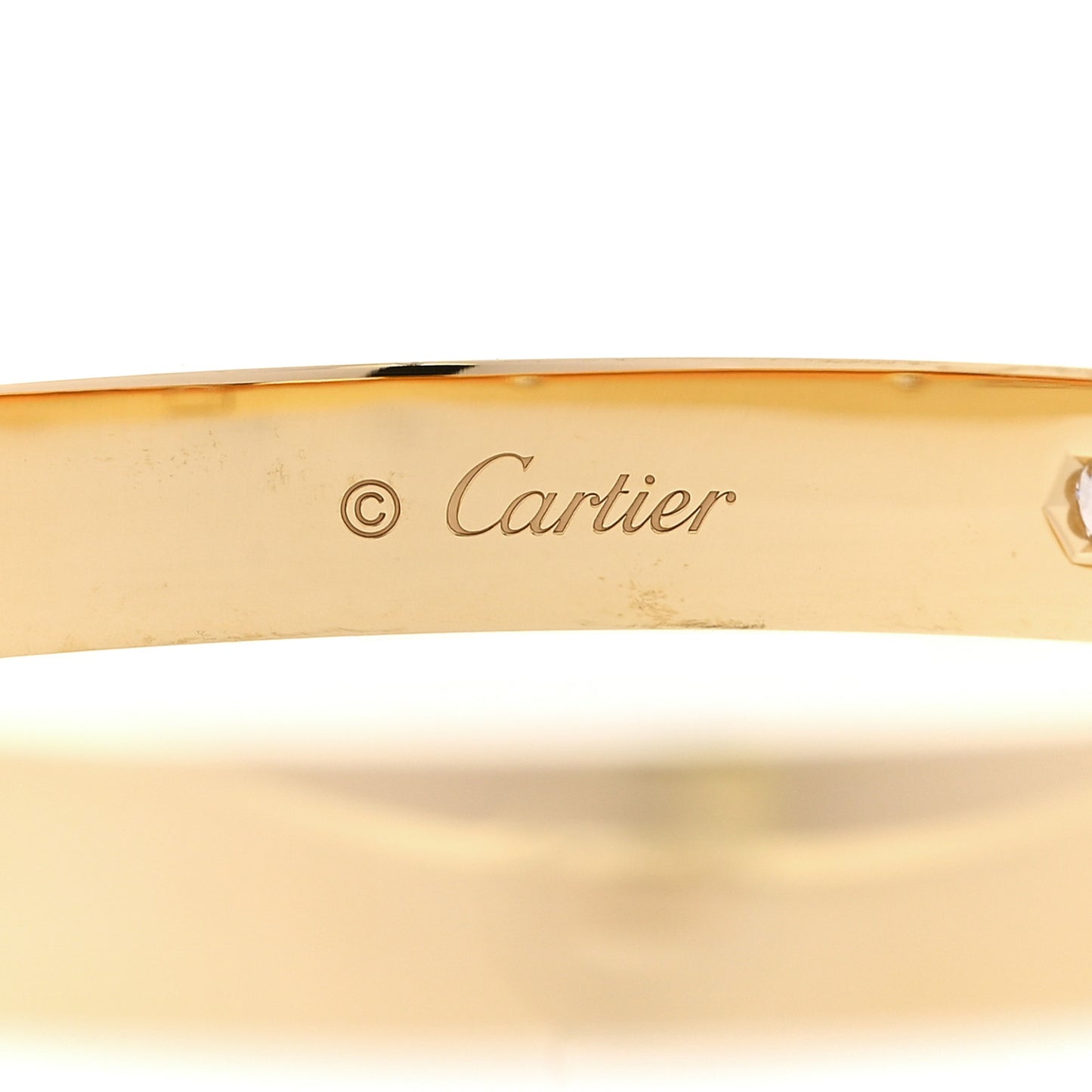 18K Yellow Gold 4 Diamond LOVE Bracelet 18