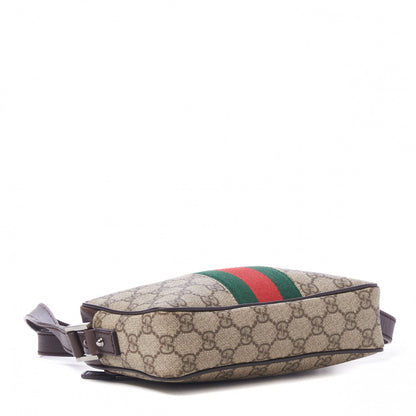 Gucci GG Supreme Monogram Canvas Web Shoulder Bag Brown 3 of 8